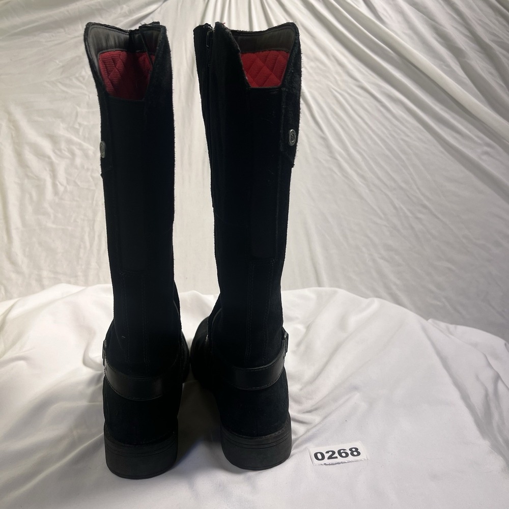 The North Face Womens Bridgeton Black Suede Waterproof Tall Zip Boots Size 8.5 - Picture 6 of 9